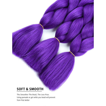Lila Kunsthaar zum Einflechten – 24 Zoll Jumbo Braids
