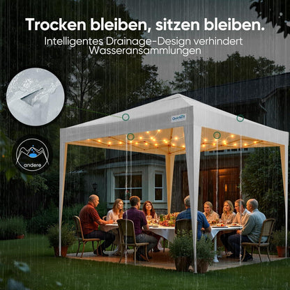 Faltpavillon 3x3m wasserdicht – Partyzelt für Garten & Events