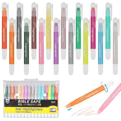 16er Set Bibel Textmarker | Gel Highlighters zum Markieren & Schreiben