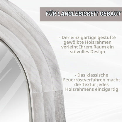 Großer Gewölbter Standspiegel 180x80cm | Massivholz, Bauernhaus-Stil