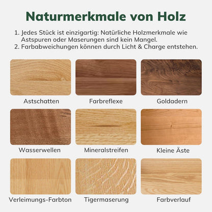 Massivholz Beistelltisch mit Rollen – Nussbaumfarbe