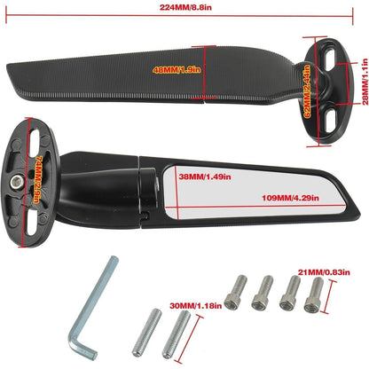 Motorrad Spiegel 360° drehbar – Seitenspiegel für Roller & Moped