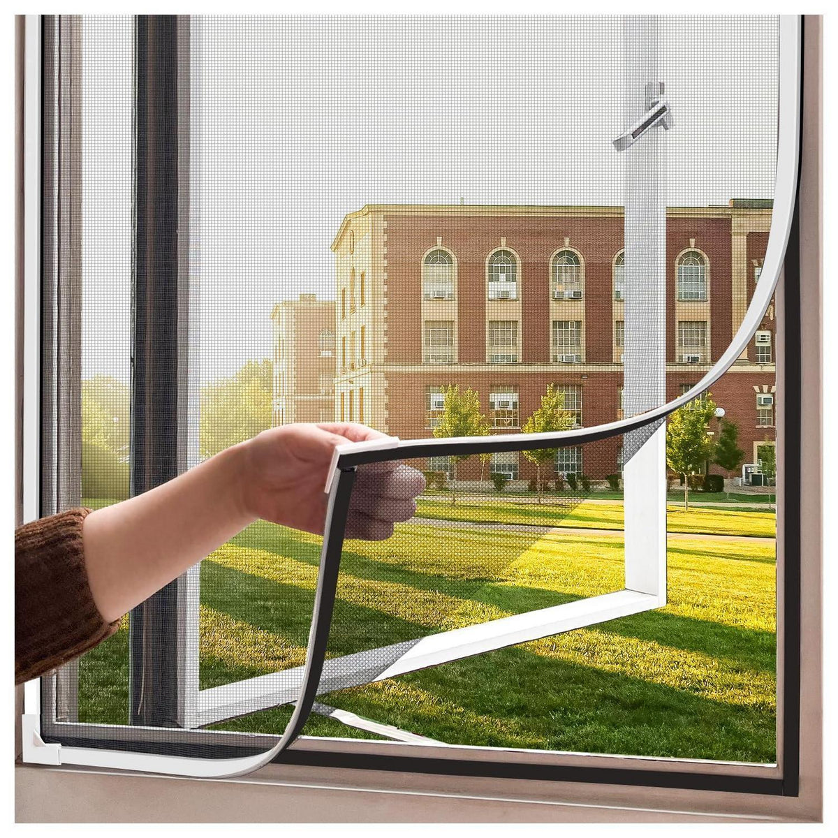 Fliegengitter Fenster DIY 120x130cm – Insektenschutz Magnetstreifen