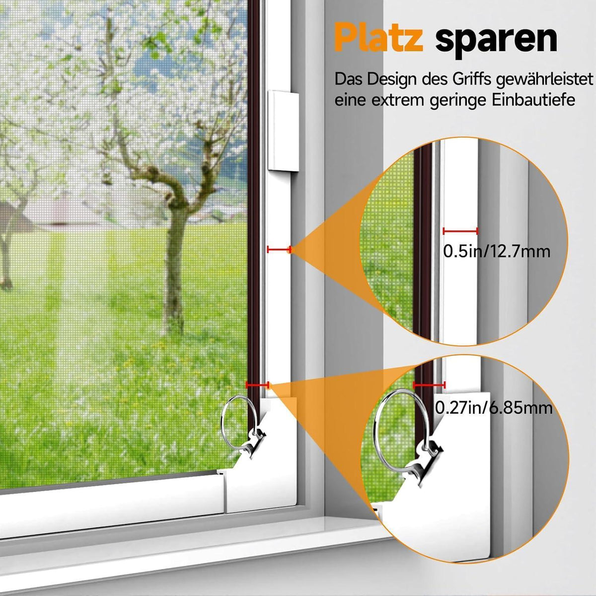 Fliegengitter Fenster DIY 120x130cm – Insektenschutz Magnetstreifen