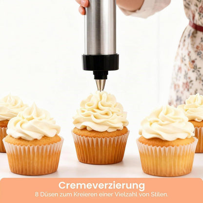 Gebäckpresse Set mit 13 Formen & Silikonspatel – Perfekt zum Backen