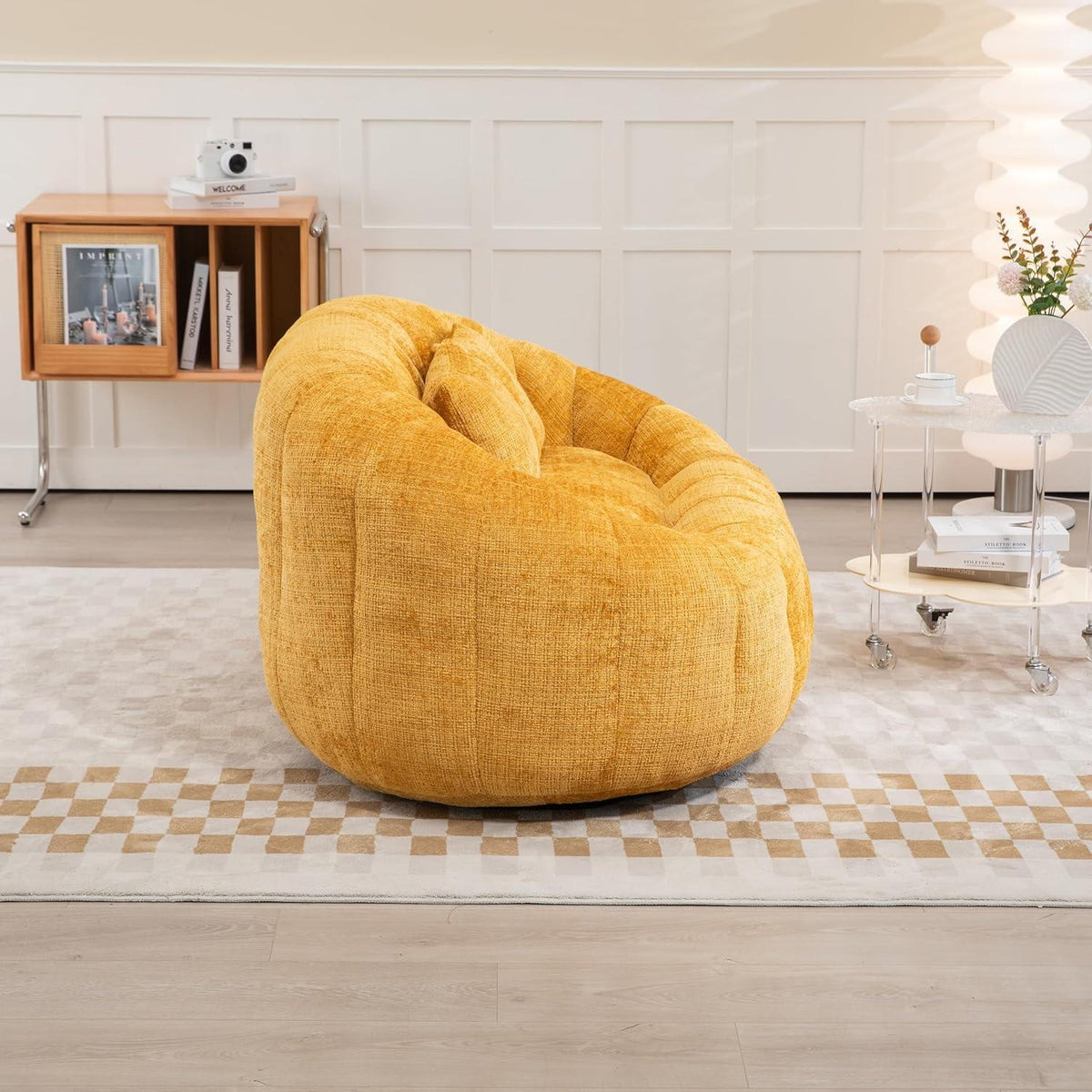 Zweisitzer Boneless Couch mit Memory Schaum – Gelb