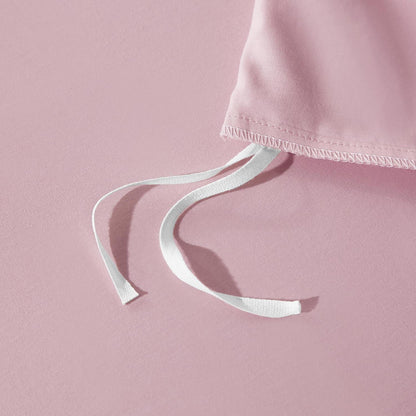 Bettwäsche-Set 135x200 Baumwolle Rosa – 4-teilig, Uni