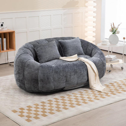Zweisitzer Boneless Couch mit Memory Schaum – Grau
