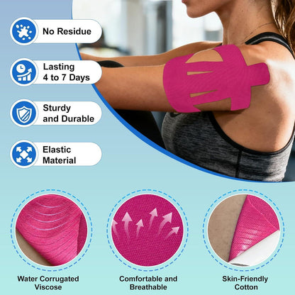 12x Kinesio Tape Schulter – Vorgeschnitten, Stabilität & Schutz