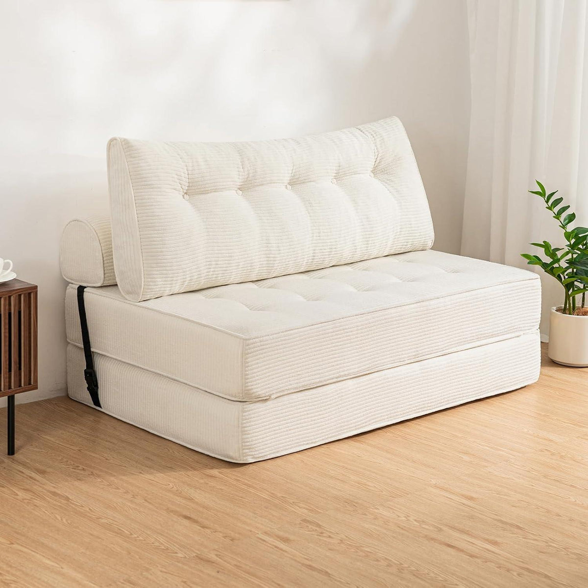 Faltbares Schlafsofa 3-in-1 – Schlafsessel & Gästebett Beige
