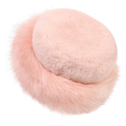 Damen Fellmütze mit Leopardenmuster, warm und weich, Einheitsgröße Rosa