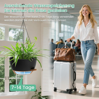 Selbstbewässernde Hängeampeln 2er-Set – 25cm Blumentöpfe für Pflanzen