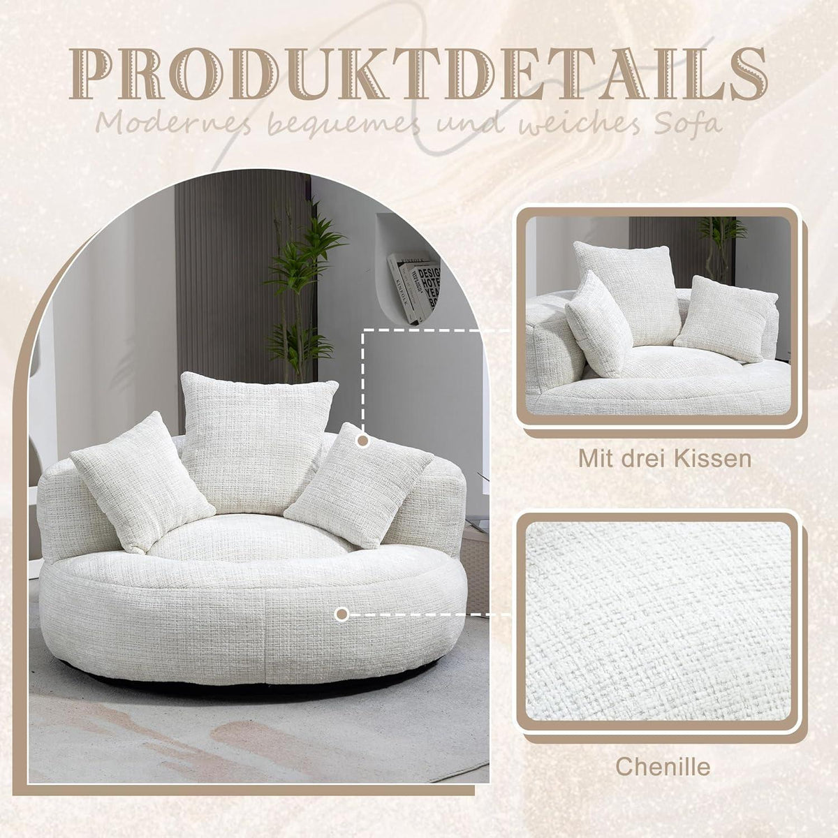 Boneless Lounger Sitzsack Sofa | Bequemes Lazy Sofa mit Kissen