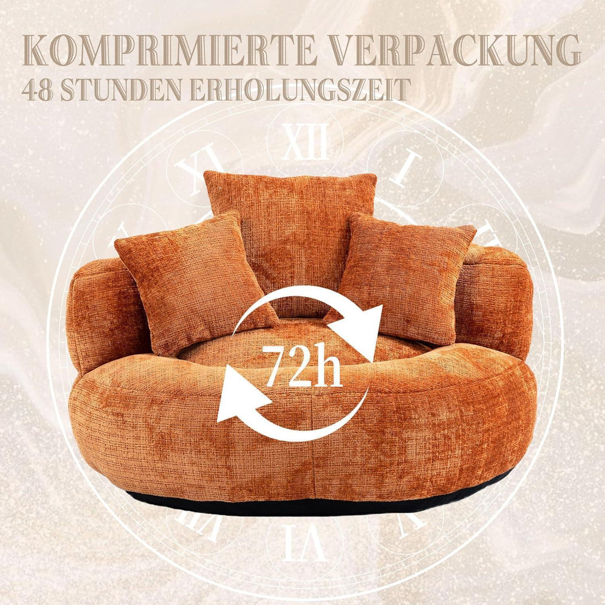 Boneless Lounger Sitzsack Sofa | Chenille Lazy Sofa für Gaming & Entspannung