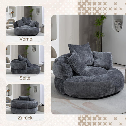 Boneless Lounger Sitzsack Sofa | Grau, Hoher Komfort & Vielseitig