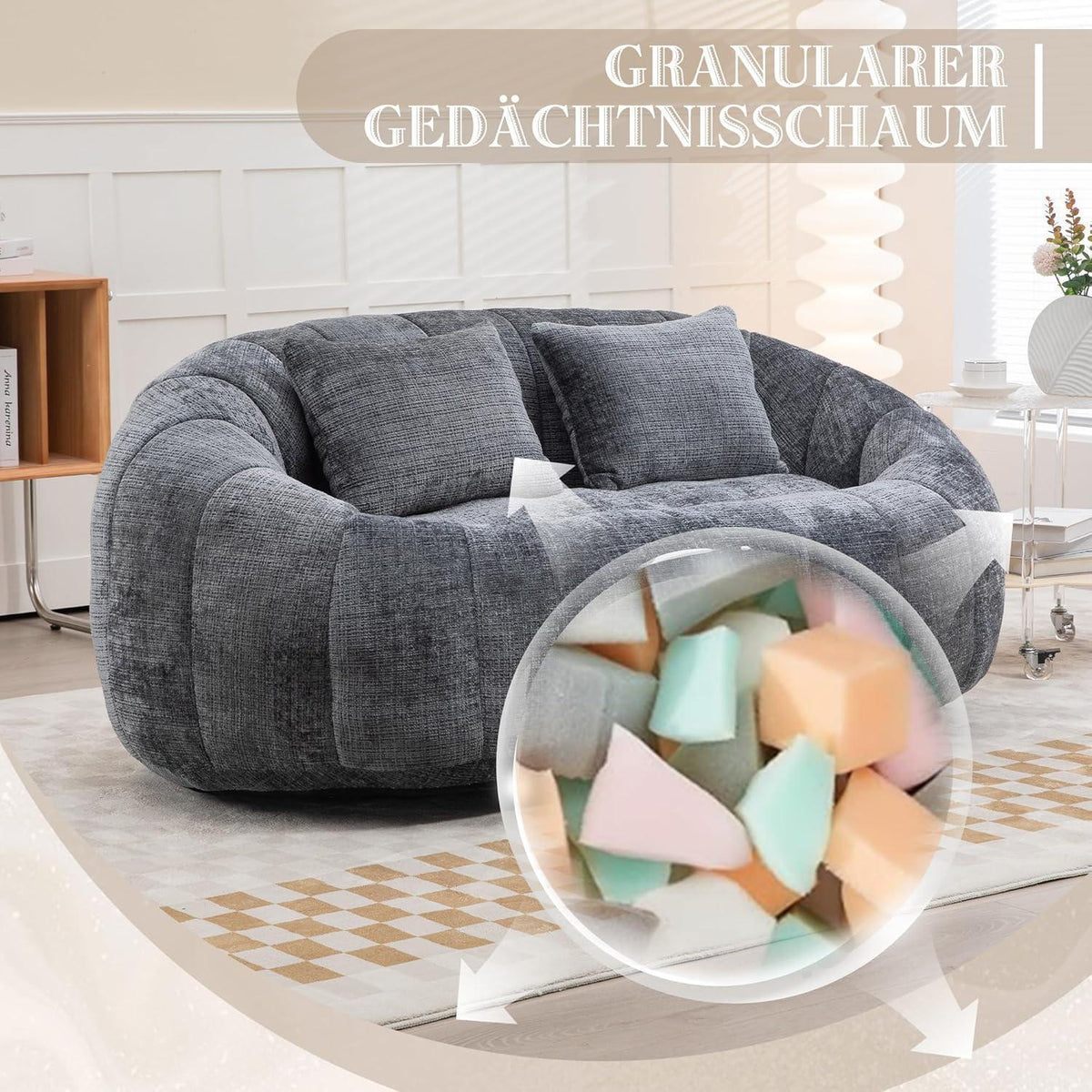 Sitzsack Sofa Grau – Bequemer Lounger für Entspannung