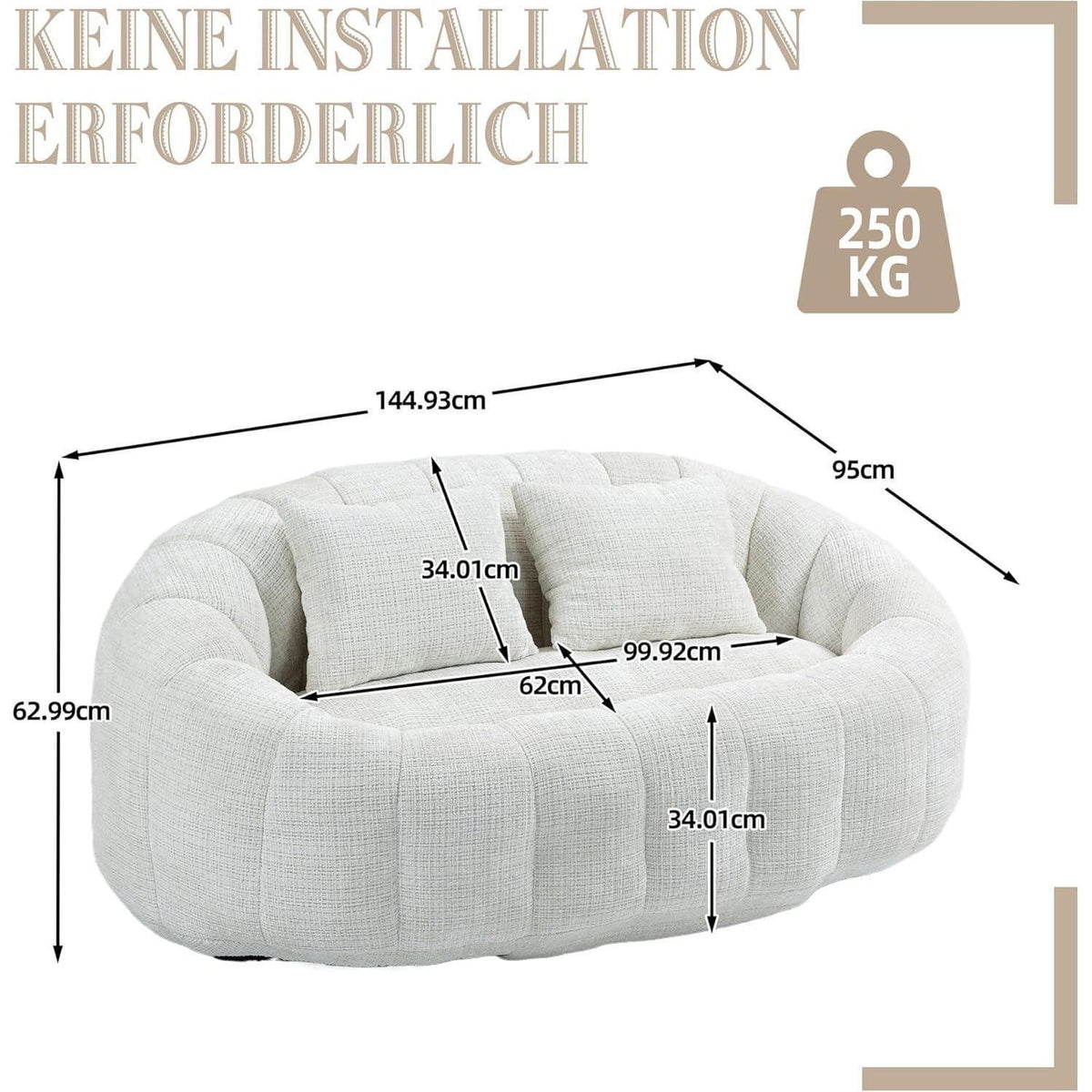 Sitzsack Sofa Chenille – Bequemer Lounger für Entspannung