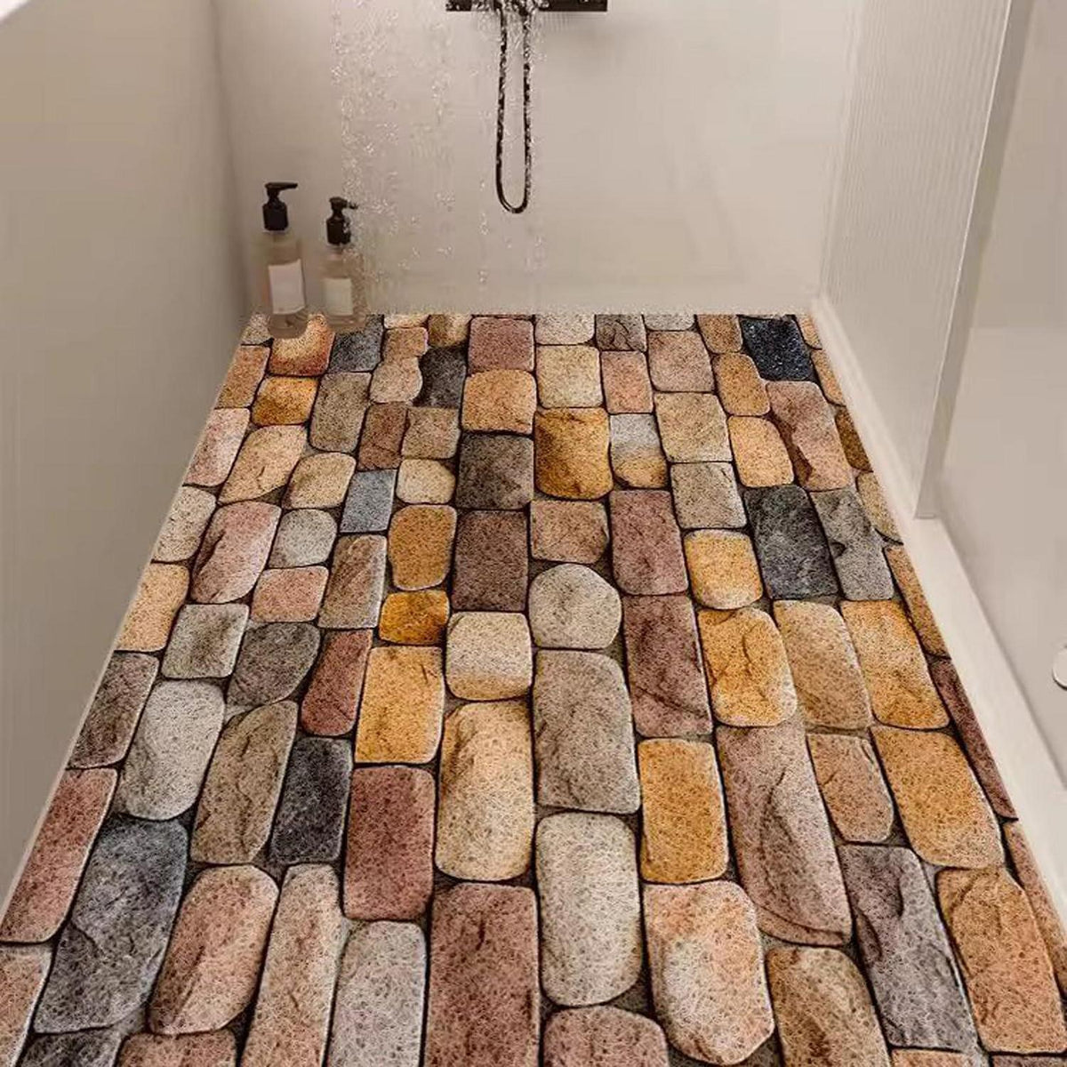 Rutschmatte Badewanne 130x160cm – Antirutsch Duschmatte mit Ablaufloch