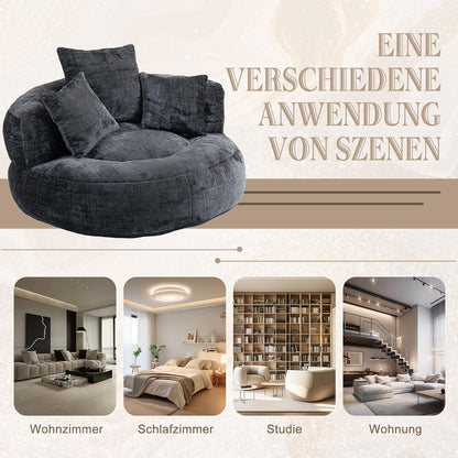 Lazy Sitzsack Sofa mit 3 Kissen – Bequemer Lounger