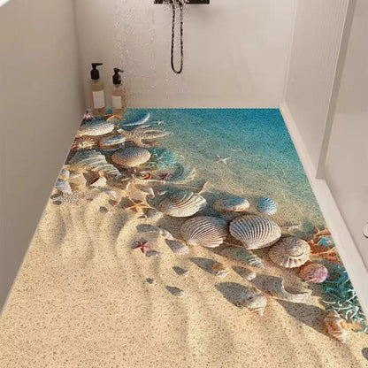 Rutschfeste Duschmatte 130x160 cm mit Muschelmuster