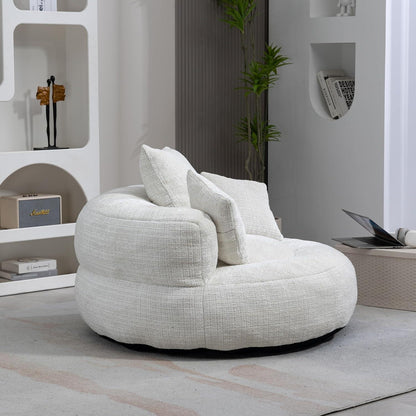 Lazy Sitzsack Sofa mit 3 Kissen – Beiges Lounger Möbel