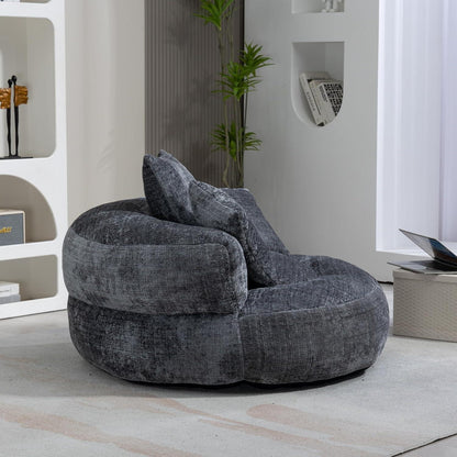 Lazy Sitzsack Sofa mit 3 Kissen – Grau