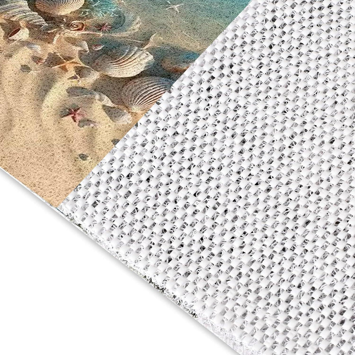 Rutschfeste Duschmatte 90x120 cm mit Muschelmuster