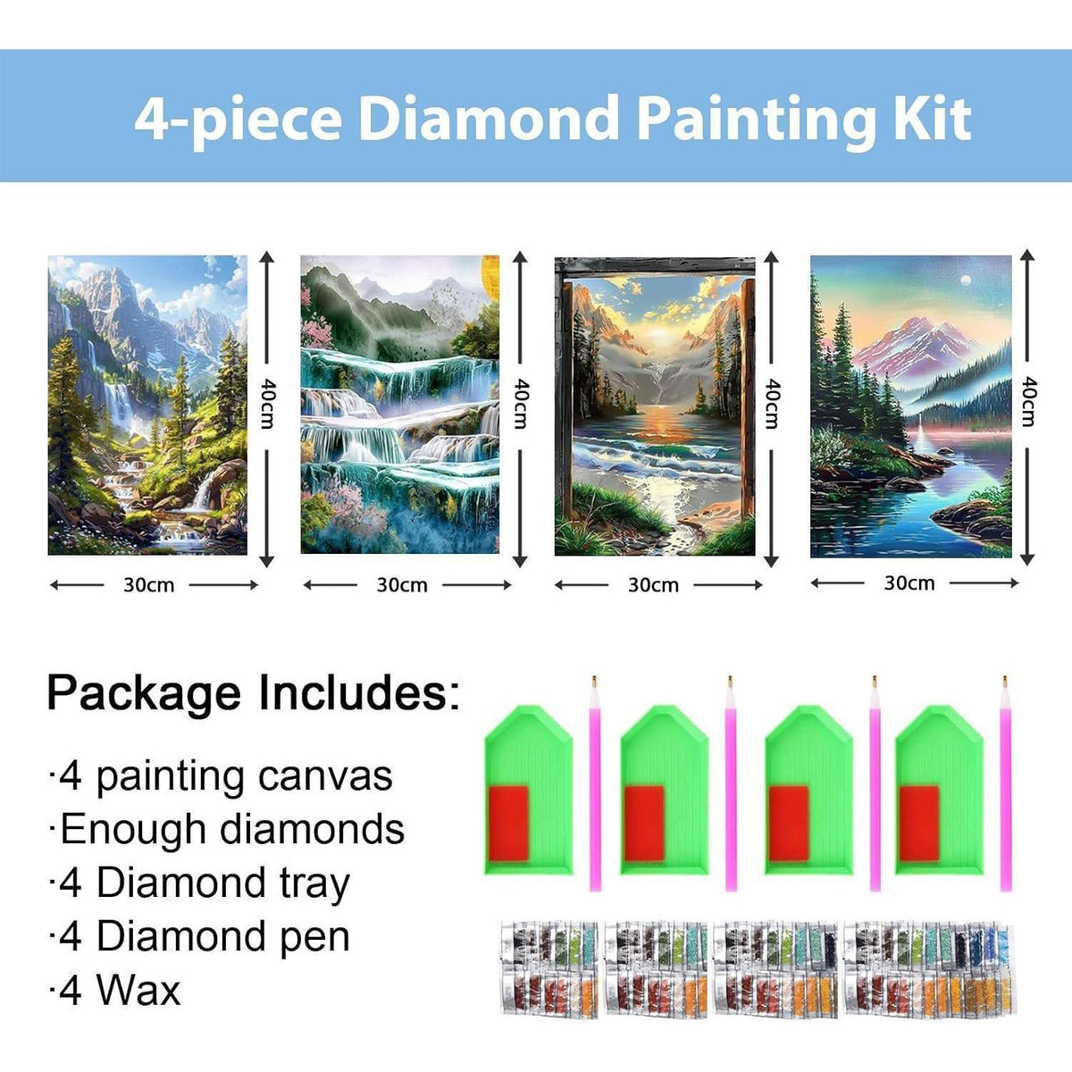 5D Diamant Painting Set Erwachsene – 30x40cm Bastelbild