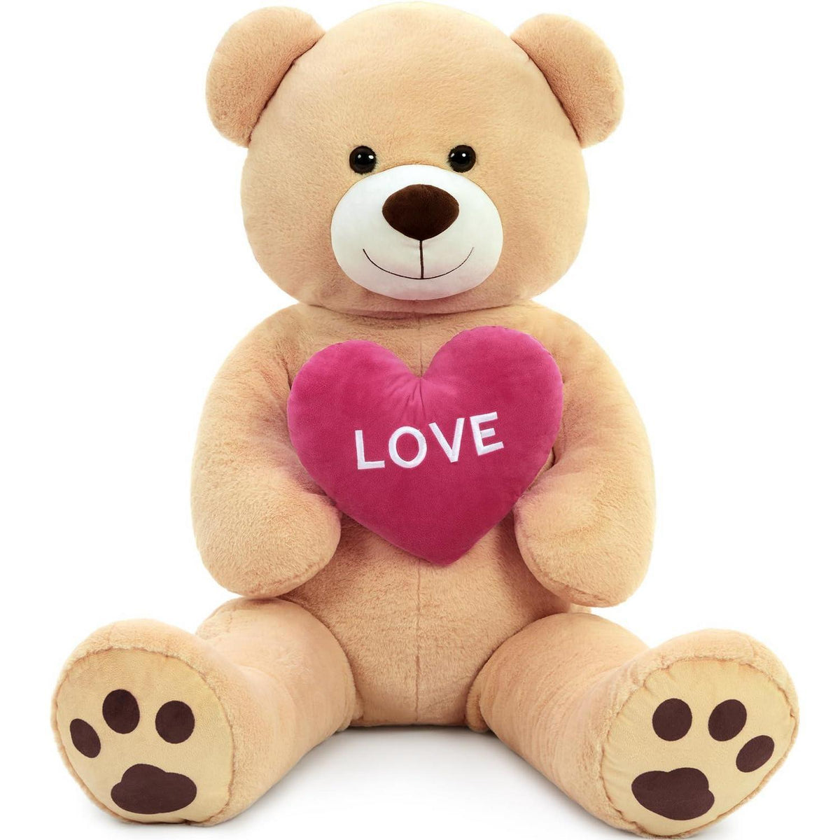 Riesiger 130cm Teddybär mit Herz – Kuscheltier & Valentinstags Geschenk