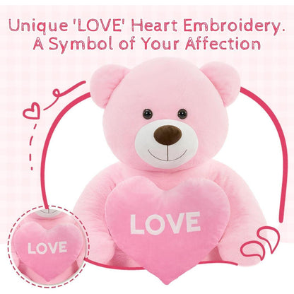 Riesiger 183cm Teddybär mit Herz – Kuscheltier & Valentinstagsgeschenk