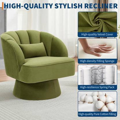 Sessel Relaxsessel Smaragdgrün – 360° Drehbar & Bequem