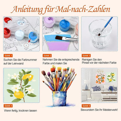 Malen nach Zahlen Blumen & Mädchen – Entspannendes Bastelset
