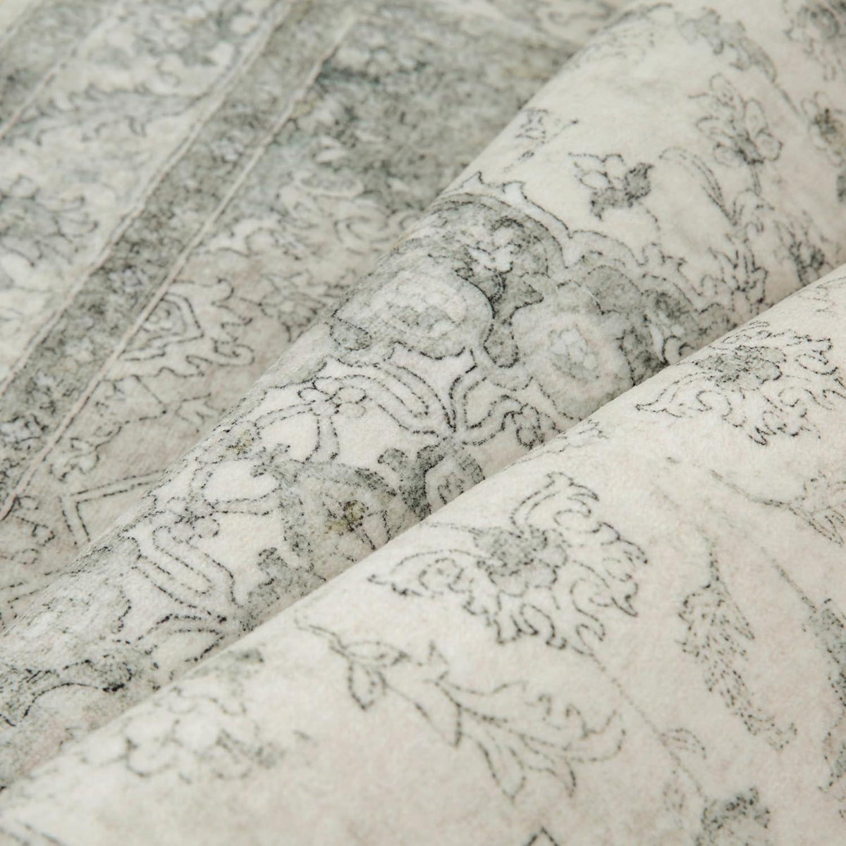 Vintage Grün Teppich 200x300cm Waschbar Rechteckig