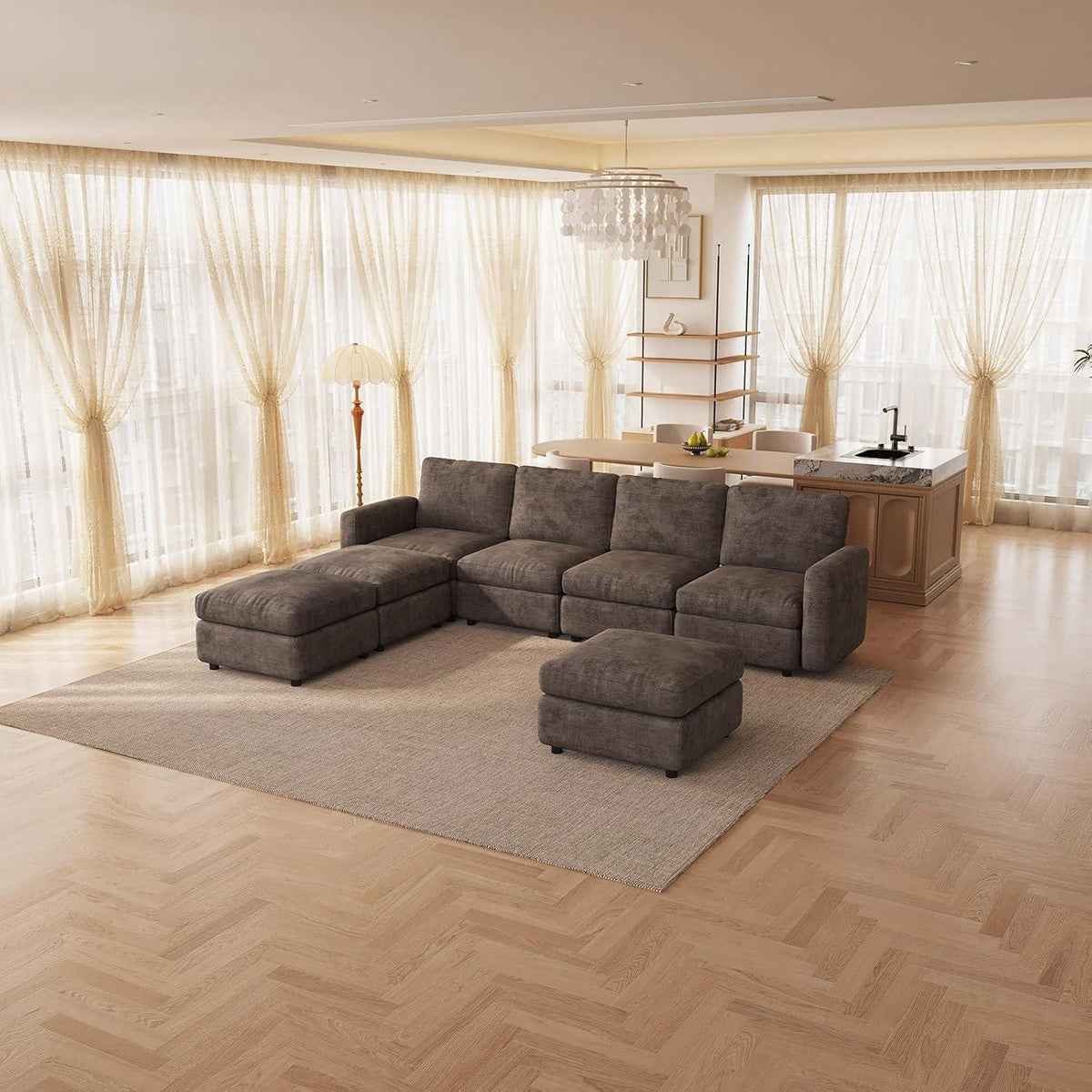 Modulares Cloud Sofa – 7-Sitzer, Weich & Bequem