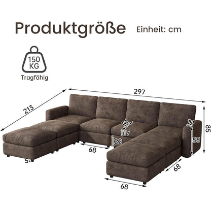 Modulares Cloud Sofa – 8-Sitzer, Weich & Bequem
