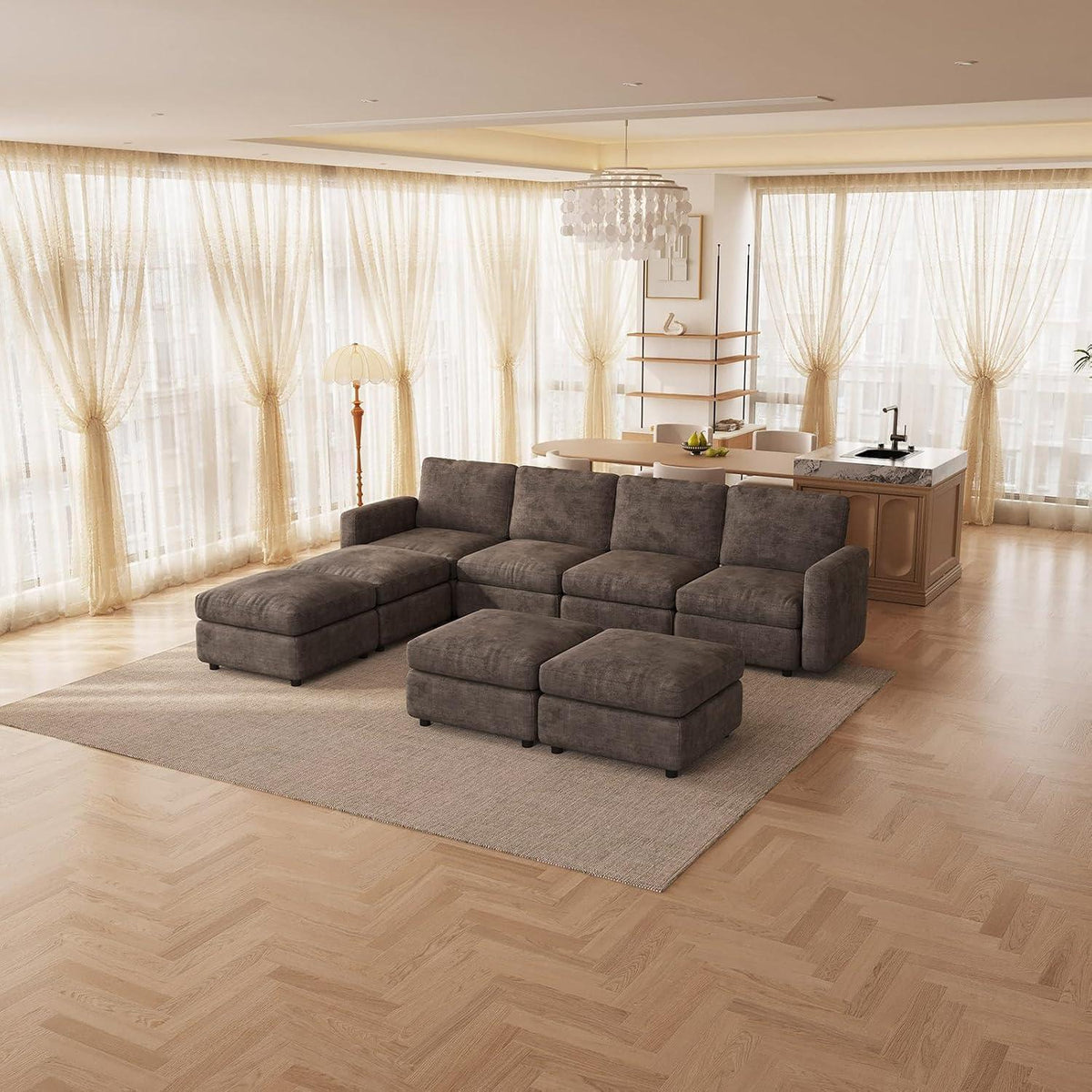 Modulares Cloud Sofa – 8-Sitzer, Weich & Bequem