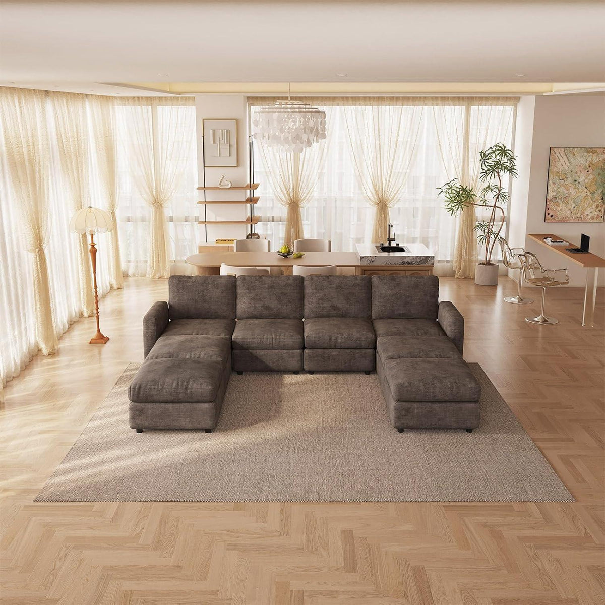 Modulares Cloud Sofa – 8-Sitzer, Weich & Bequem