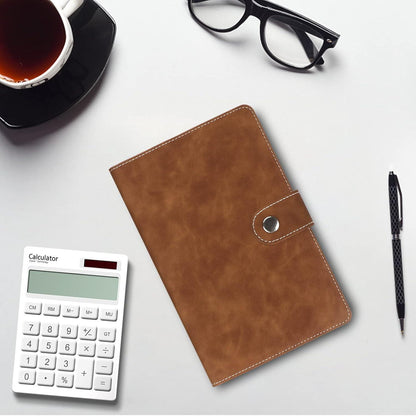 A6 Ringbuch – Notizbuch mit Papier, Taschen & Teilern in Lederoptik