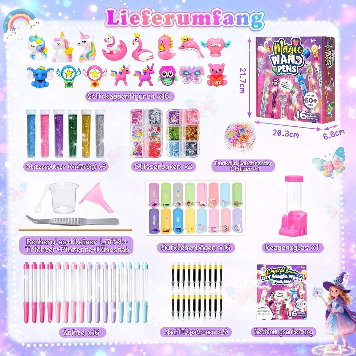 Bastelset Stifte Selber Machen für Kinder 5-12 Jahre | Geschenk Mädchen