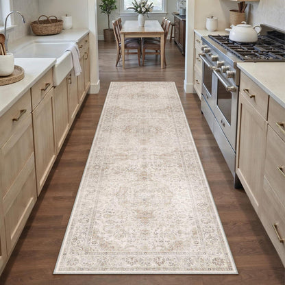 Waschbarer Läufer Beige Vintage 60x240cm – PureCozy