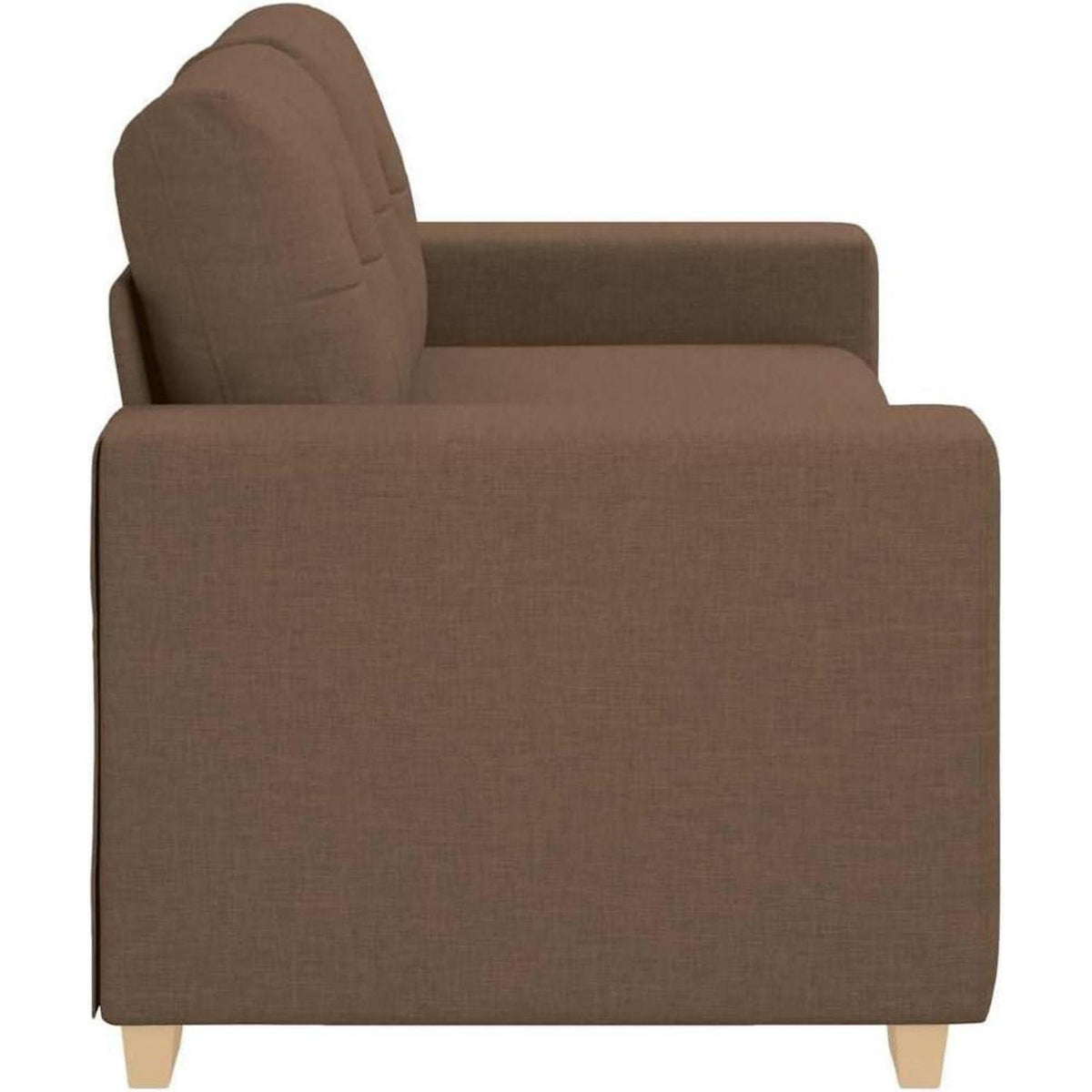 Modernes Sofa Braun 140cm – Stoff Sessel für Wohnzimmer