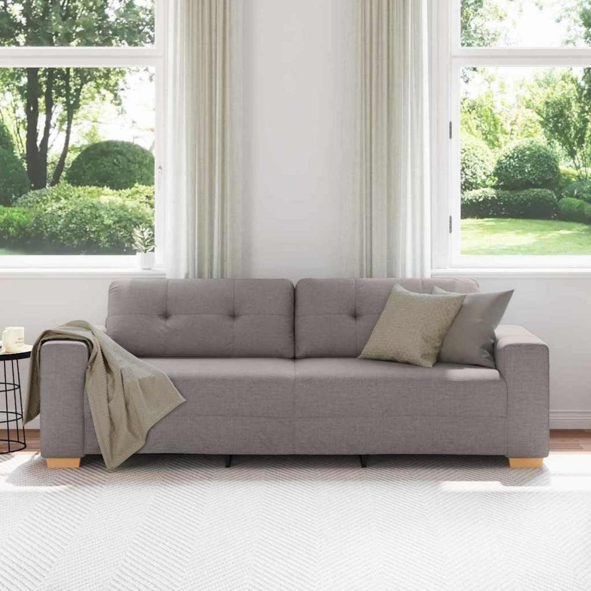 Modernes Sofa Taupe – Stoffsofa für Wohnzimmer 180cm