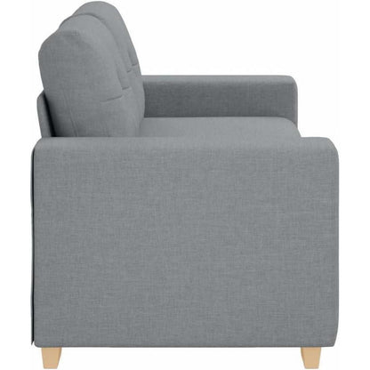 Modernes Sofa Stoff Hellgrau 140 cm – Wohnzimmer Sessel