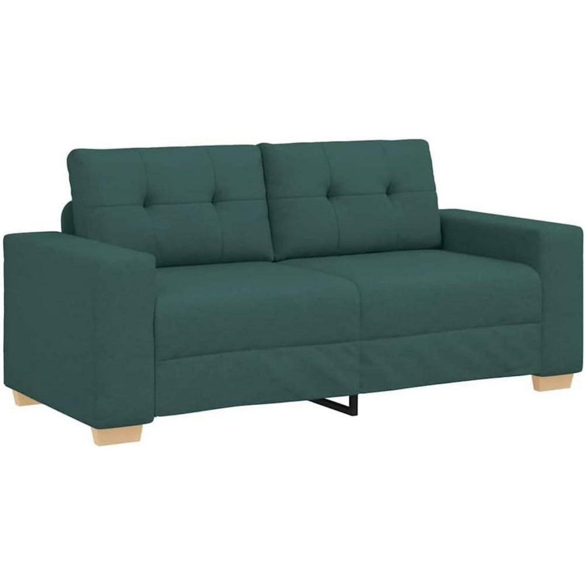 Modernes Sofa Dunkelgrün 140 cm – Stoff Sessel Wohnzimmer