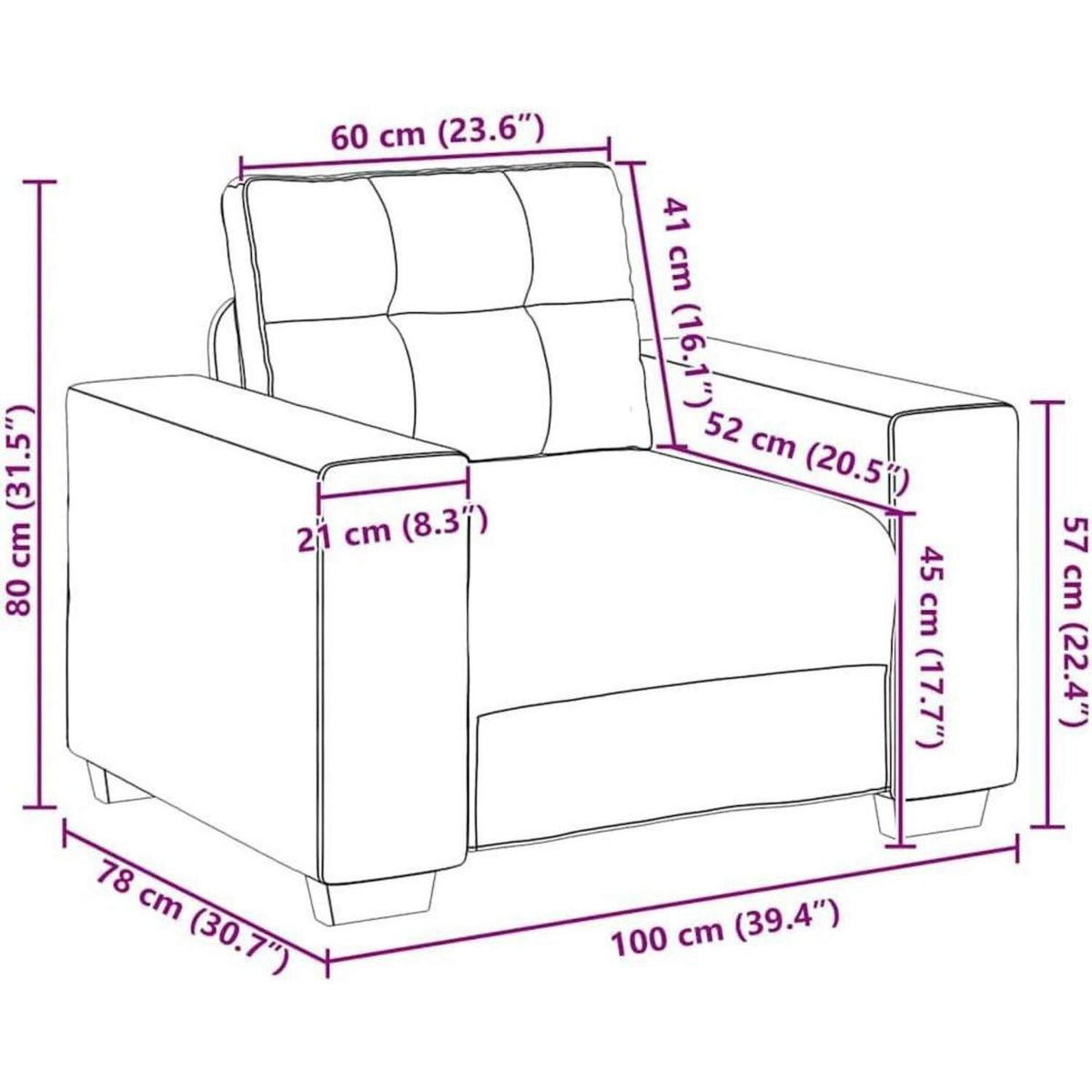 Modernes Sofa Dunkelgrau – Bequemer Sessel für Wohnzimmer