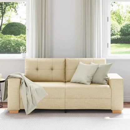 Modernes Sofa Stoff Creme 140 cm – Wohnzimmer Sessel