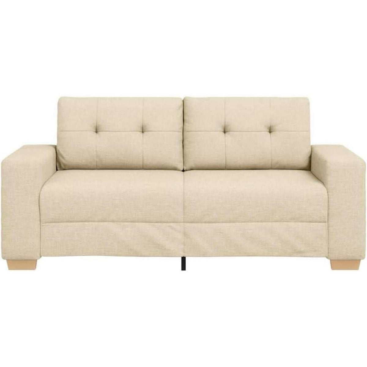 Modernes Sofa Stoff Creme 140 cm – Wohnzimmer Sessel