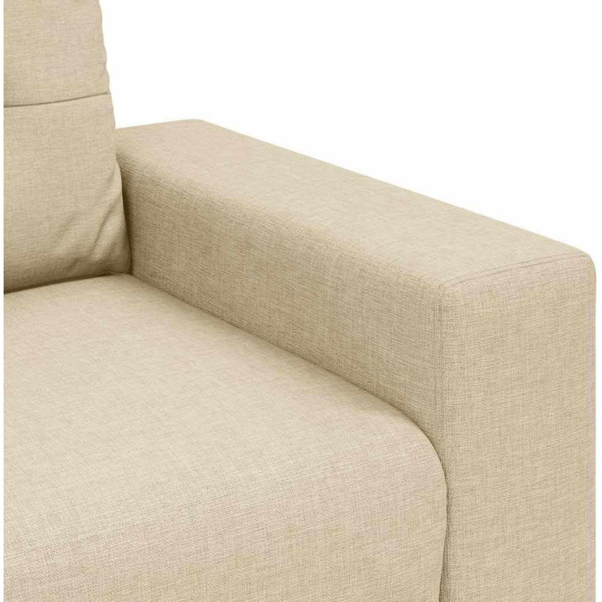 Modernes Sofa Stoff Creme 140 cm – Wohnzimmer Sessel