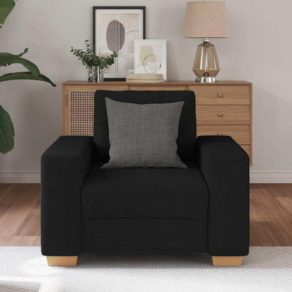 Modernes Sofa Schwarz – Stoff Sessel für Wohnzimmer 60cm