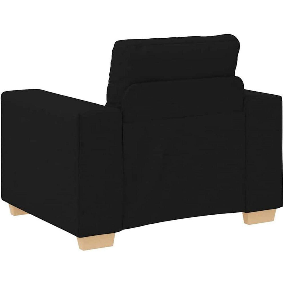 Modernes Sofa Schwarz – Stoff Sessel für Wohnzimmer 60cm